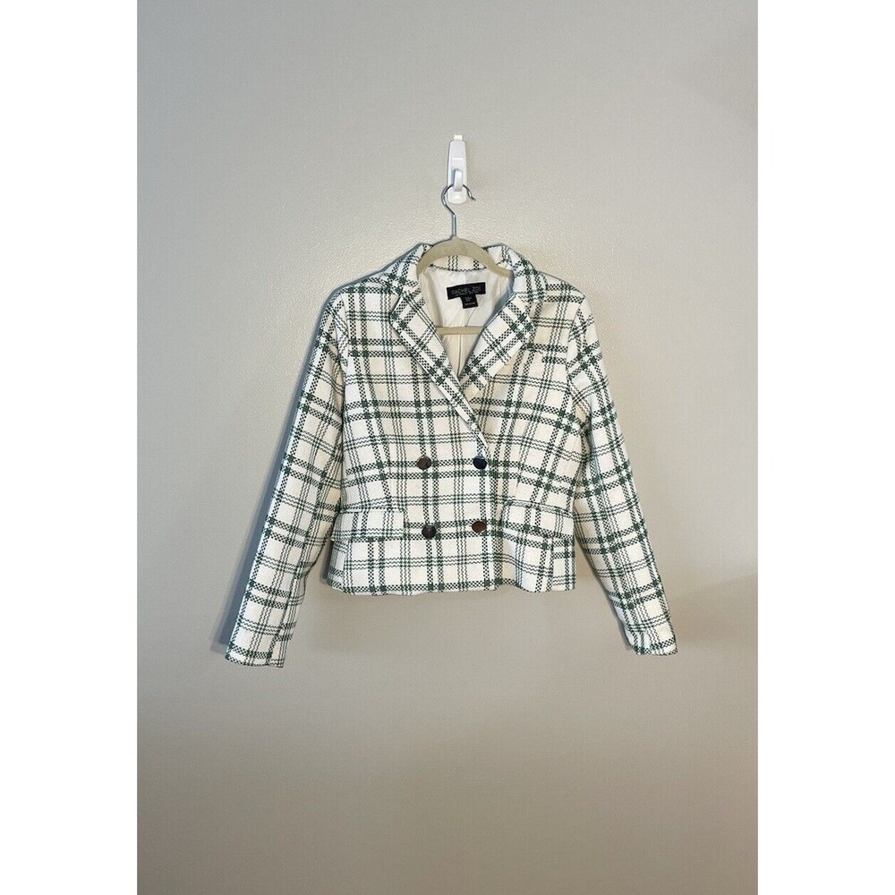 Plaid Double-Breasted Jacket - image 1